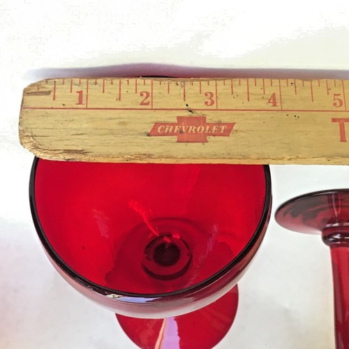RED WINE GOBLETS, GLASSES - SET OF 4 - Picture 3 of 5