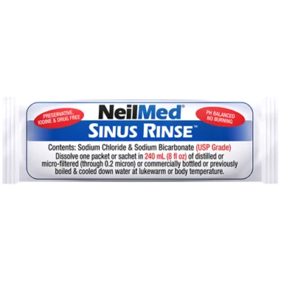 NeilMed Sinus Rinse Nasal Natural Sinus &Allergy Relief Saline Premixed Sachets