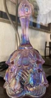 Fenton Temple Bell Lily of the Valley Iridescent Pink Carnival Glass 6.5” Tall
