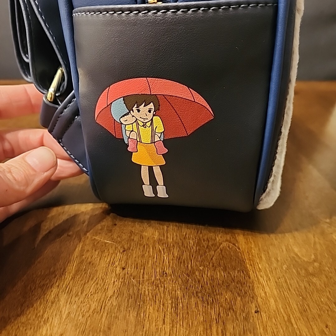 Studio Ghibli My Neighbor Totoro Umbrella Fuzzy Mini Backpack NEW NWT Ghibli My Neighbor Fuzzy Totoro w/Umbrella Mini Backpack  main image 4
