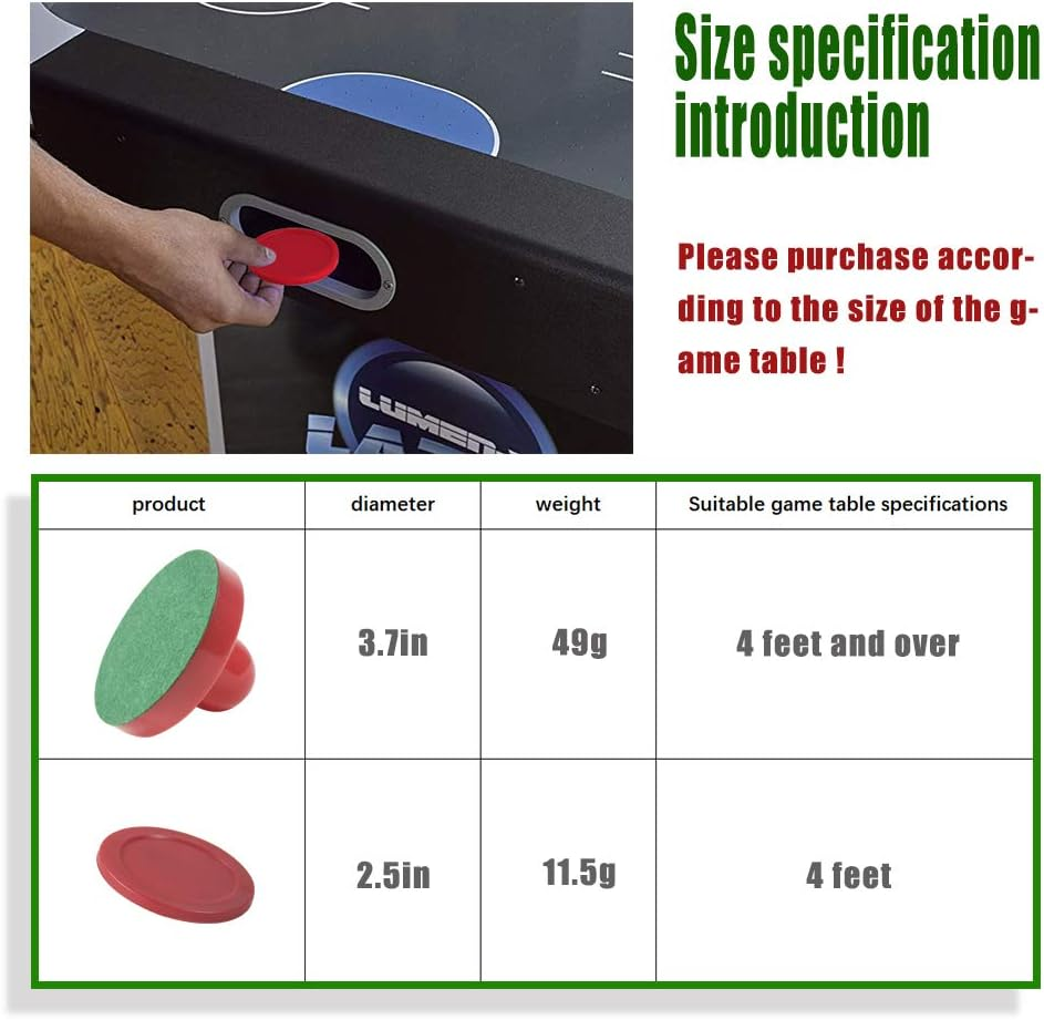 Air Hockey Pucks and Paddles,Set 4 Pushers and 4 Pucks,Air Hockey Accessories,Su eBay