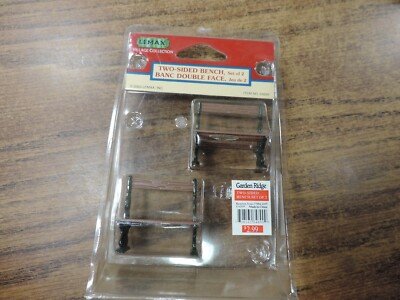Lemax Accessory Christmas TWO SIDED BENCH - Set of 2 34899