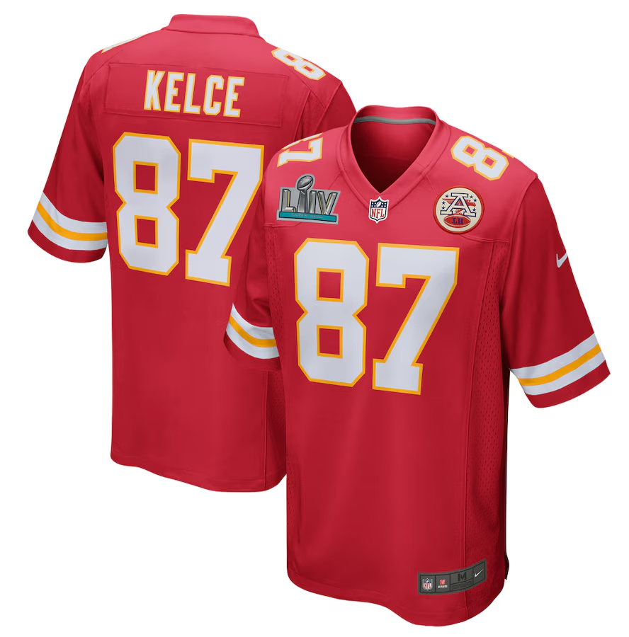 NFL チーフス トラビス・ケルシー NIKE レプリカジャージ【MD】 Travis Kelce Kansas City Chiefs Nike Super Bowl LIV Game Jersey