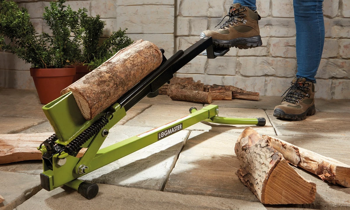 Logmaster Foot Operated Log Splitter Portable Manual 1.2 Ton Wood Cutter Chopper