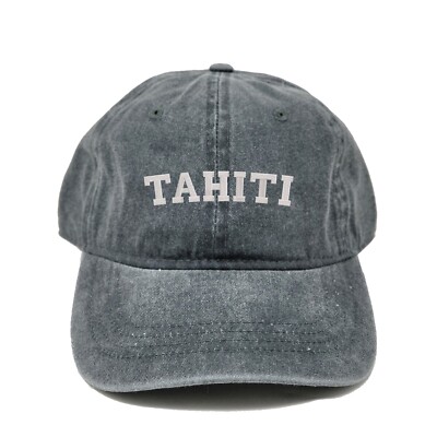 Tahiti embroidered dad hat, cap for vacation, souvenir cap