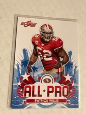 San Francisco 49ers patrick Willis 2010 score all-pro insert football card read