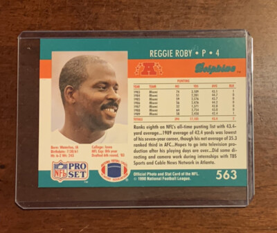 1990 Pro Set Reggie Roby #563 | eBay