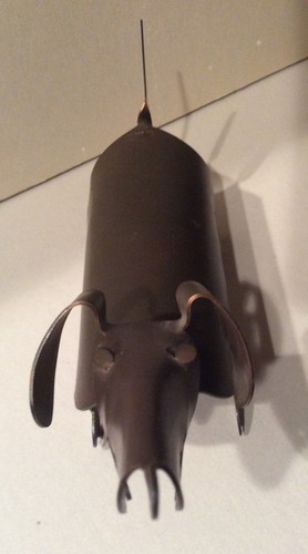 DAVID LESSER LISTED METAL SCULPTURE DACHSHUND WIENER DOG MODERN WHIMSICAL POOCH - Picture 6 of 6