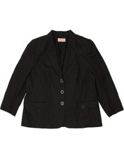 Roccobarocco Womens 3 Button Blazer Jacket Uk 18 Xl Grey Ap13