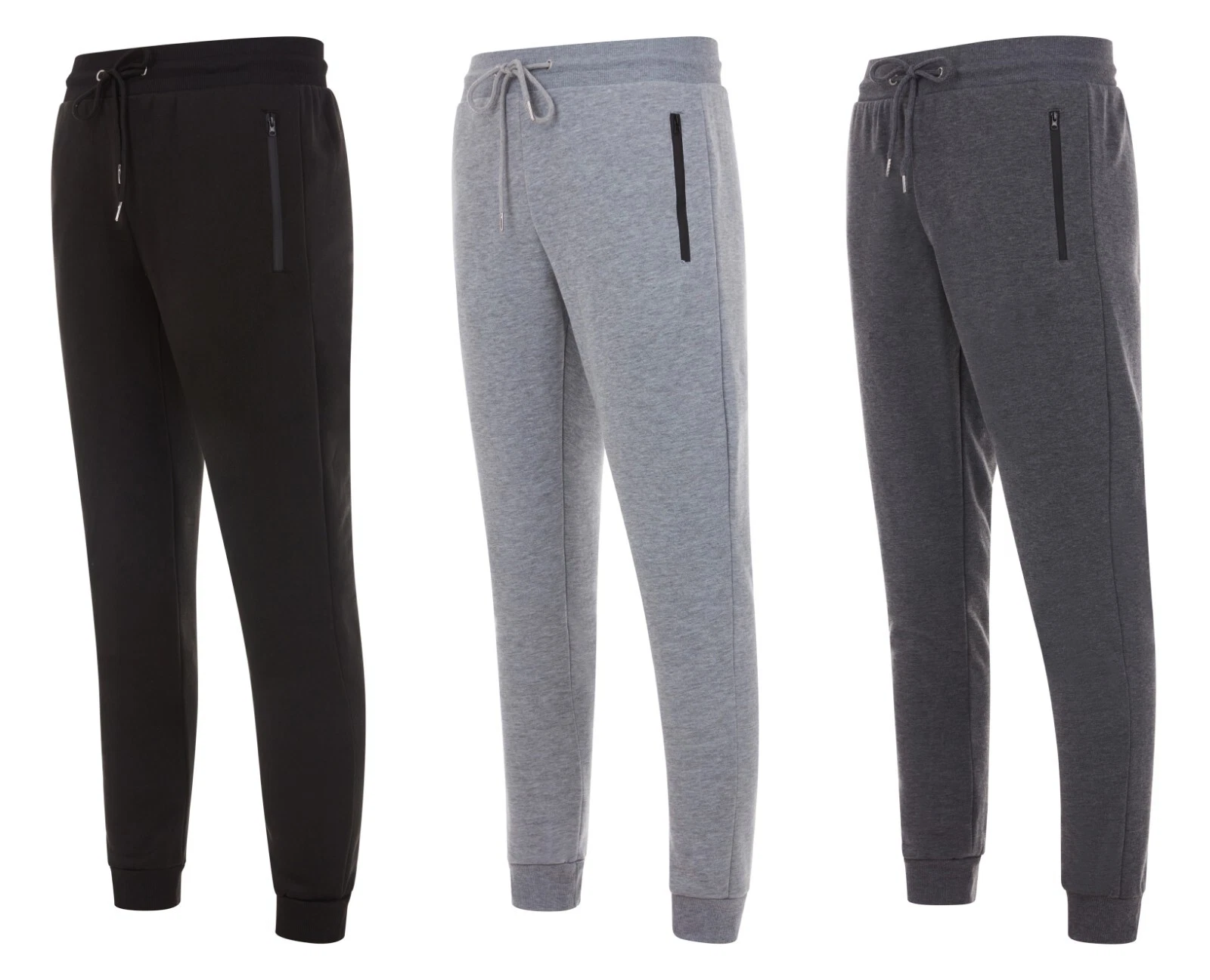 3 PACK: Men's Fleece Lined Slim Fit Casual Tech Jogger Sweatpants Zipper Pockets
Opens in a new wind