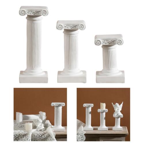 White Roman Pillars Resin Mini Greek Columns for Indoor Gift Yard Art Wedding - Picture 1 of 10