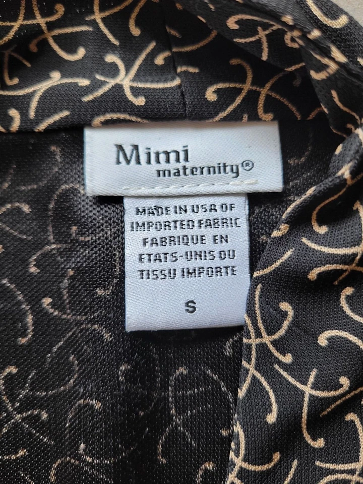 Размер маленький Mimi материнства искусственного надежном v-образным вырезом завышенной талии стиль верхний черный бежевый - Изображение 3 из 4