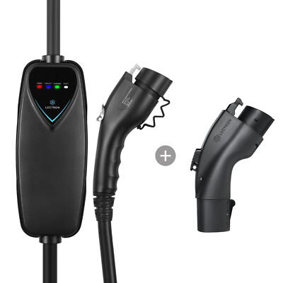 J1772 NEMA 14-50 Plug 40 Amp EV Charger + 48 Amp Tesla to J1772 Adapter Bundle