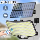 Solar Motion Sensor LED Garden Wall Light IP65 Waterproof 3 Modes Super Bright