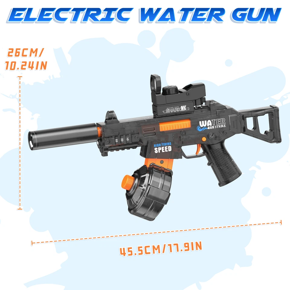 Electric Water Gun 36ft Range Squirt Gun Powerful Water Pistol for Kids Adults - Image 4 of 4