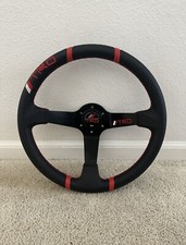 350mm Deep Dish Steering Wheel - Fit 6 Hole Hub Like Vertex Nardi Nrg Grip