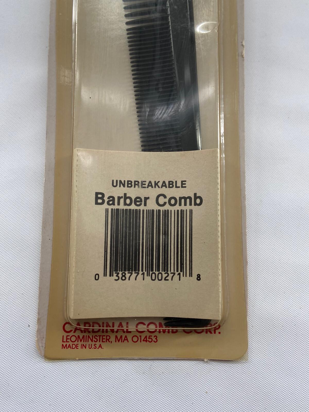 VINTAGE Unbreakable Barber Comb Styler Approx 7" Cardinal Co