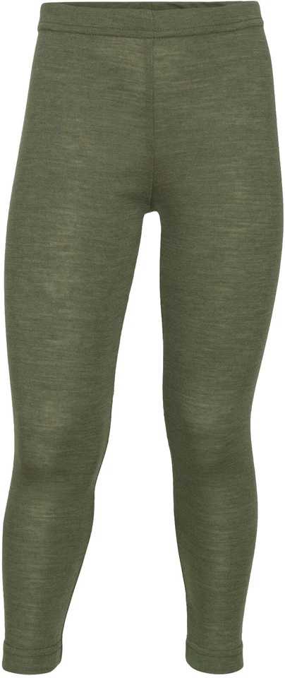 Engel-Natur KInder Leggins Unterhose oliv grün Wolle / Seide GOTS