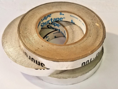 3/4'' x 34 Yards Foil Tape, Adhesive Backed, Shurtape USA Overruns, 3 Rolls