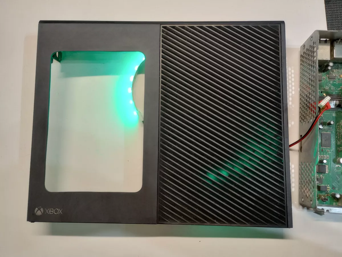 Custom Xbox One fat case mod kit shell housing w LED kit plug ang play 1540