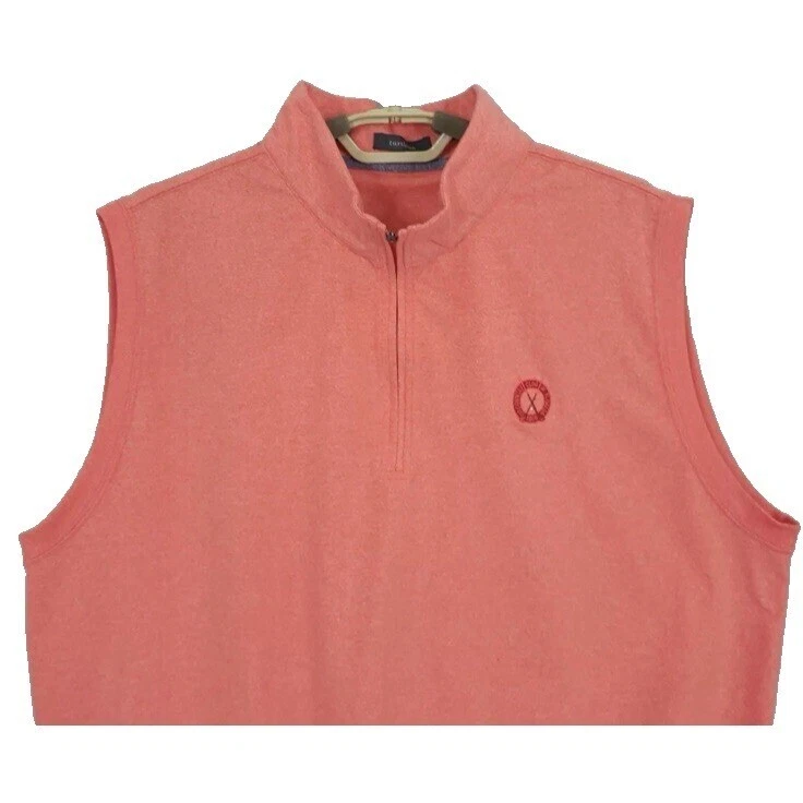 Chaleco de golf Turtleson para hombre 1/4 cremallera para hombre grande rosa bordado logotipo rendimiento Foto 3 de 4
