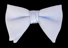 Men's Vintage Light Blue Bow Tie 1970s Oversized Large Butterfly Clip On
