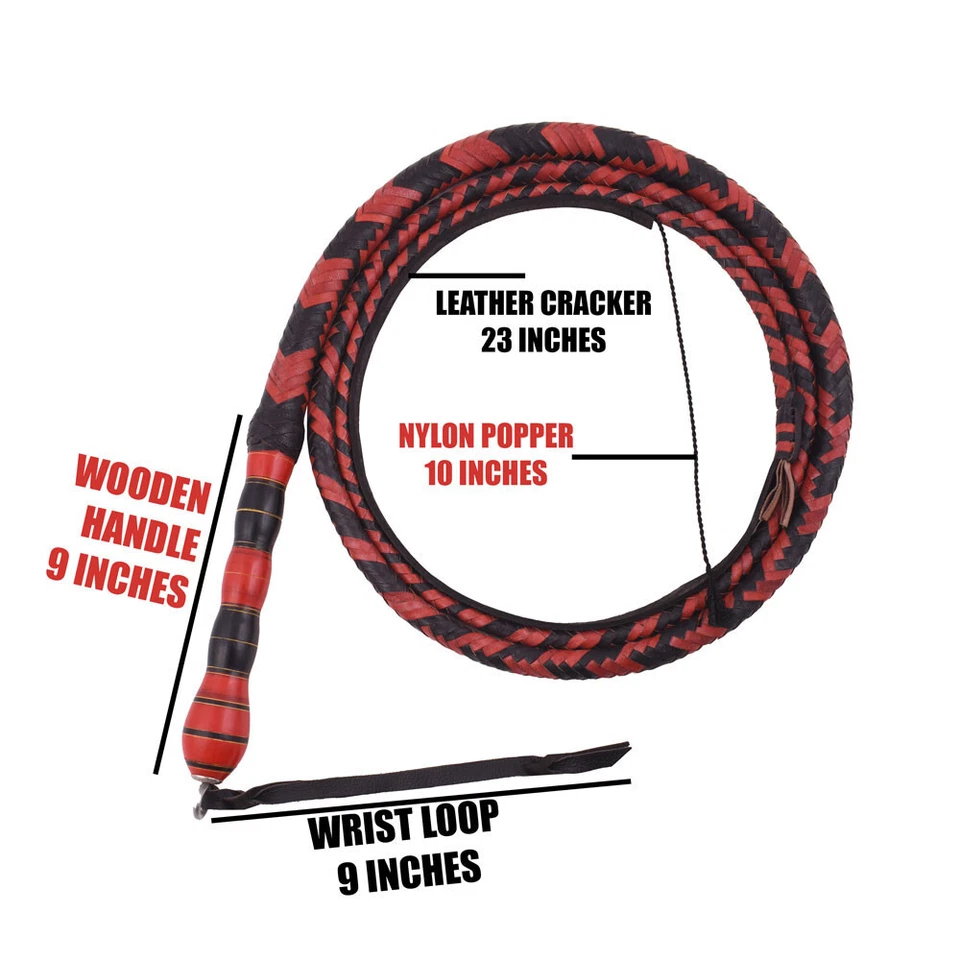 Látigo australiano de 08 pies con mango de madera de 09 pulgadas Foto 2 de 3