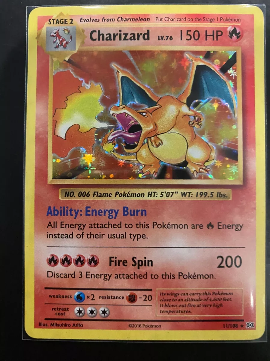  Pokemon - Charizard (11/108) - XY Evolutions - Holo : Toys &  Games