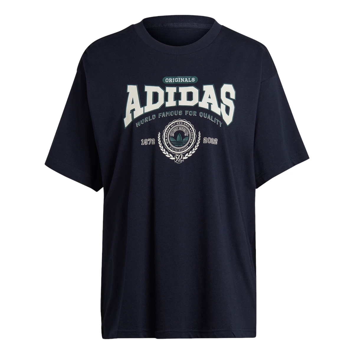 adidas ORIGINALS UNISEX CLASS OF 72 GRAPHIC PRINT T SHIRT TEE NAVY NEW BNWT OG