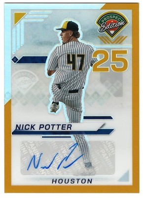 NICK POTTER 2025 Prospect Edition Prospect Ticket Autograph GOLD PRIZM #7/10 