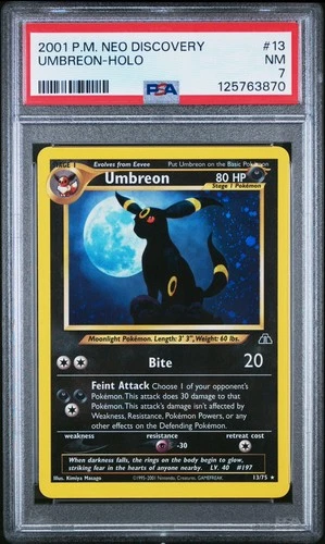Umbreon 13/75 Neo Discovery Holo PSA 7 NM