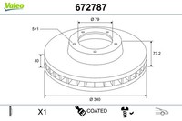 Valeo Bremsscheiben Vorderachse BelüFtet FüR BMW 1Er F20 F21 3Er Touring F31 F23