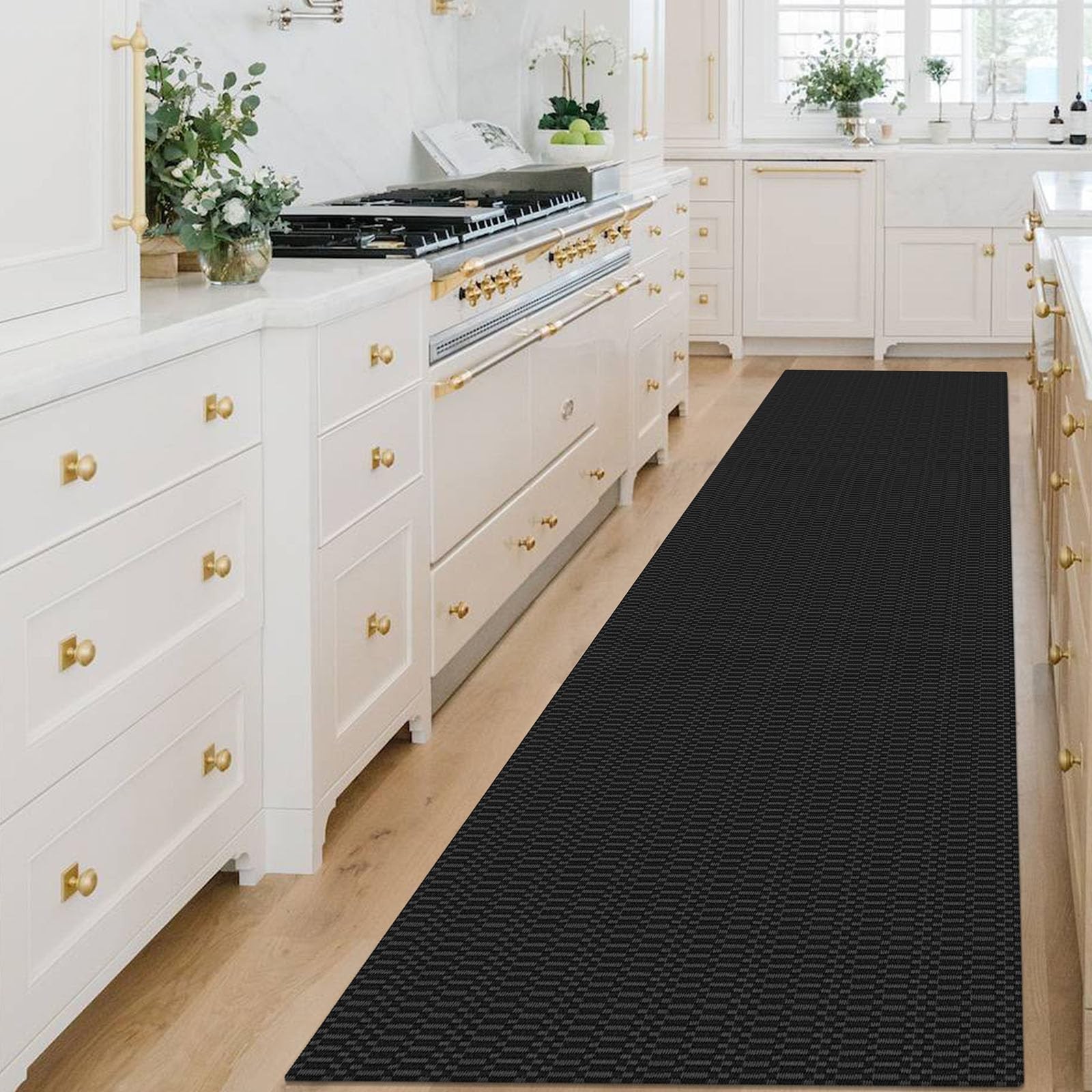 Washable Non-Slip 3x14 ft Runner Rug for Hallway Kitchen with Durable Rubber Backing
