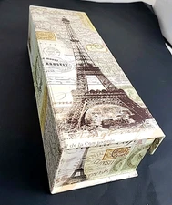 EIFFEL TOWER Storage Box w/Flip Top by Ashland ©2013 Sophia Riley Design - NEW