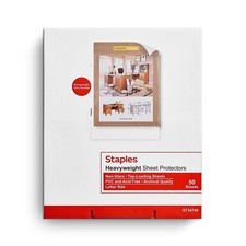 Staples Heavyweight Non-Glare Sheet Protectors, Letter Size, Clear