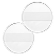 2Pcs Silicone Makeup Sponge, Clear round Powder Puff Washable Makeup Applicator