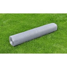 vidaXL Chicken Wire Fence Galvanized Steel 32.8