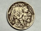 1924 Indian Head BUFFALO NICKEL. XF, full horn semi-dark. #n1