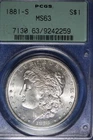 1881 S PCGS MS63 MORGAN SILVER DOLLAR #B51402