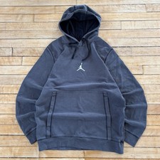 Jordan Center Logo Dri-FIT Hoodie Sweatshirt Gray Faded Adult S DA9860-010 