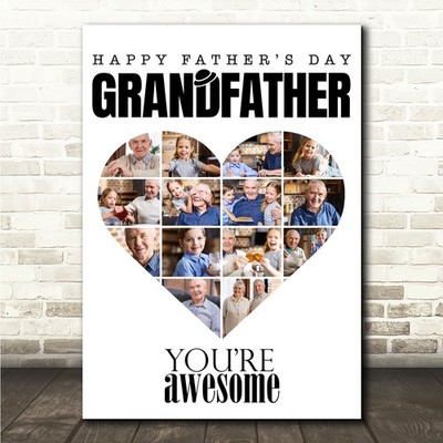 Fotocollage Geschenk zum Opa Vatertag 14 - Foto Papa toller Druck