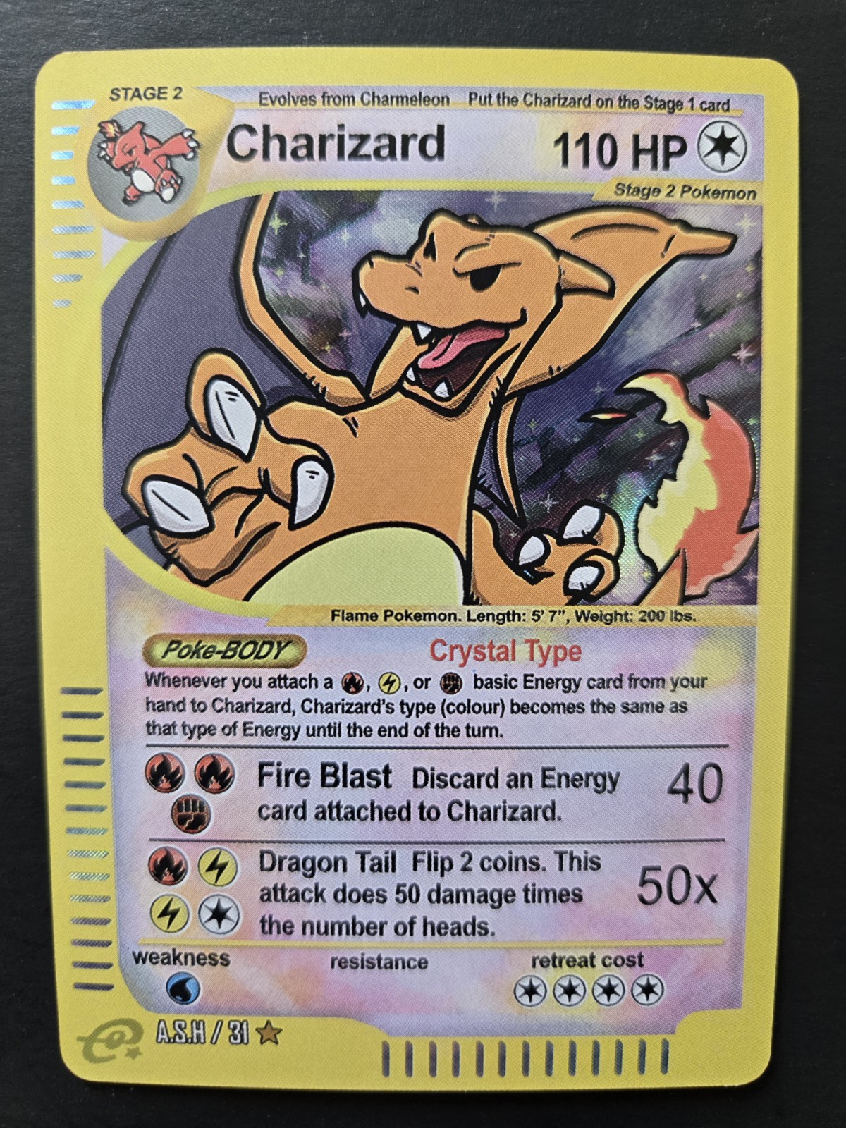 E-reader Charizard After Skool Hobby Fan Art Pokémon Card 🔥🔥🔥-image