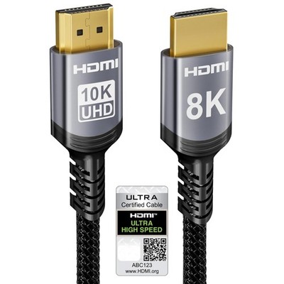 Hochgeschwindigkeits-HDMI 2.1 Kabel, 48 Gbps, Unterstützt 10K 8K 4K, Dolby At...