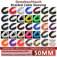 2" PET Expandable Wire Cable Sleeving Sheathing Braided Loom Tubing Harness