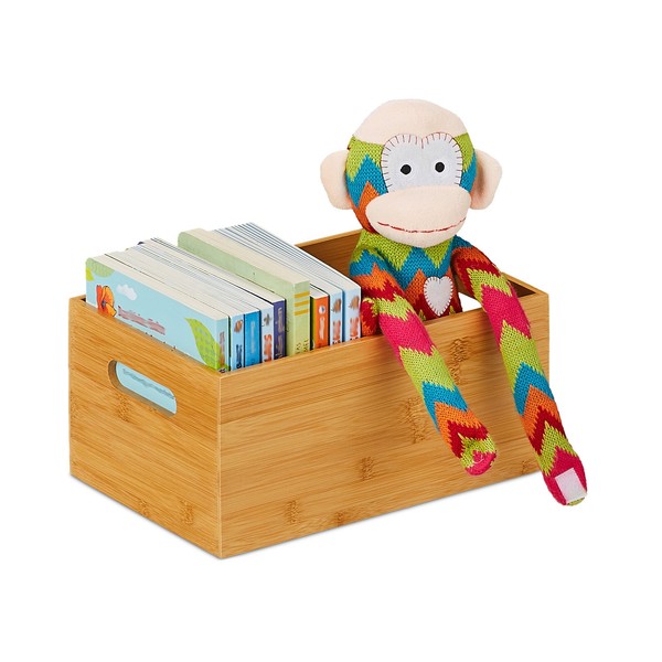 Aufbewahrungskiste Aufbewahrungsbox Bambus Ordnungsbox Holz 2Er Set 0,8 Kg-image