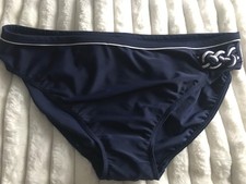 M S NAVY swim Bikini Brief new uk 20 brief swim sun pants WHITE CONTRAST NEW