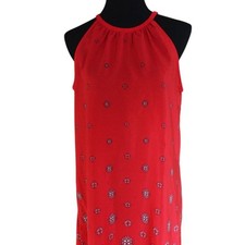 SALE Old Navy Red Dress Short Halter Top Pullover Casual Summer M EUC