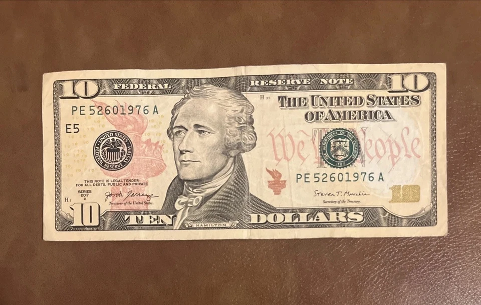 5/26/1976 Birthday / Anniversary Date Note May 26th 1976 $10 Ten Dollar Bill - Image 2 of 4