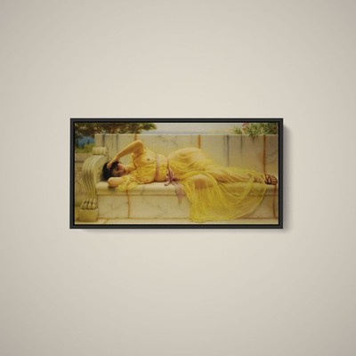 John William Godward - Girl in Yellow Drapery - Art Print on Paper or Canvas