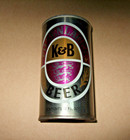 K&B PILSENLAGER Beer Can SS Steel Bottom Opened — photo 1